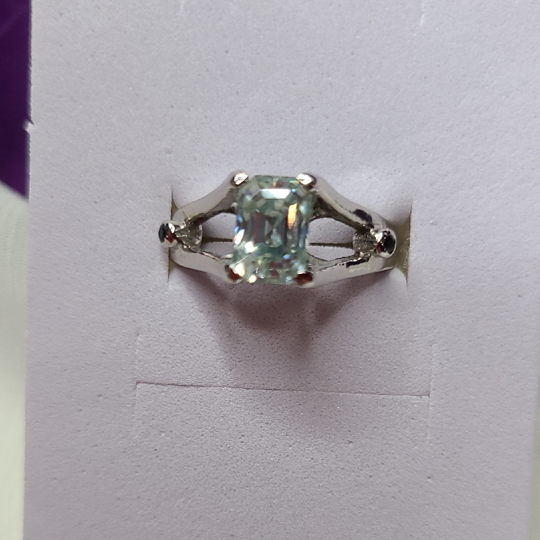 Moissanite 1.75 Carat Emerald Cut Solitaire Ring